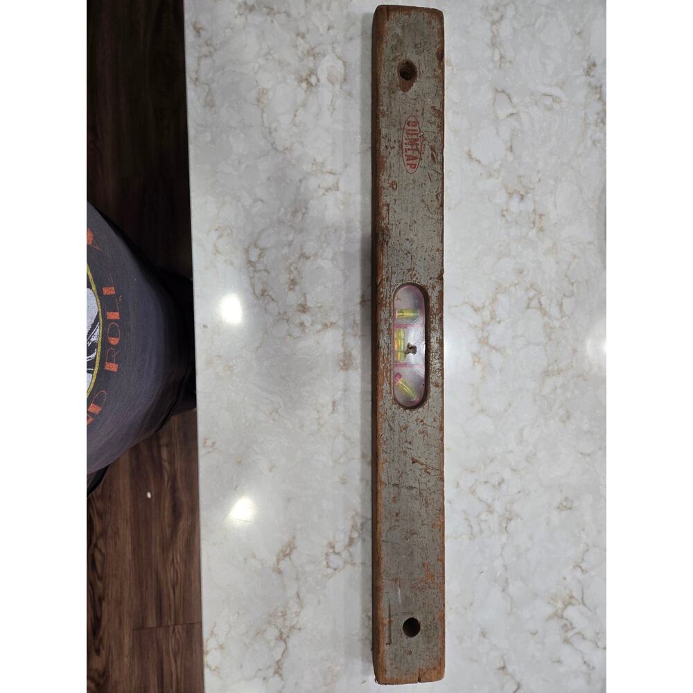 Vintage Dunlap 24" Long  Wood Level Hand Tool Construction Horizontal Verdical